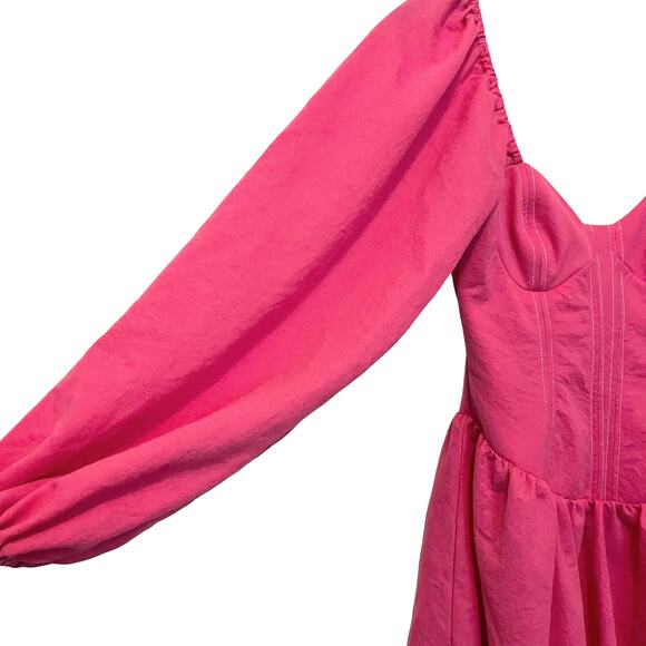 Asos Design Corset Skater Mini Dress Pink Size 2 - Picture 2 of 10